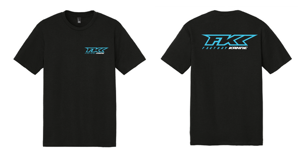 BLACK TEE SHIRT BLUE FK LOGO