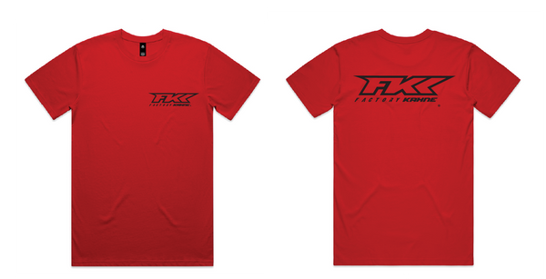 RED TEE-SHIRT BLACK FK LOGO