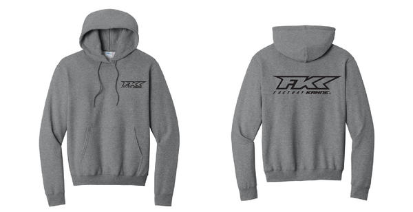 GRAPHITE HEATHER HOODIE - BLACK FK LOGO